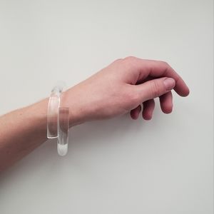 Corey Moranis Clear Rod Lucite Bracelet